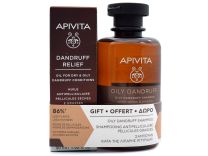 Apivita Hair Dandruff Relief Oil 50ml & Hair Shampoo Oily Dandruff 250ml