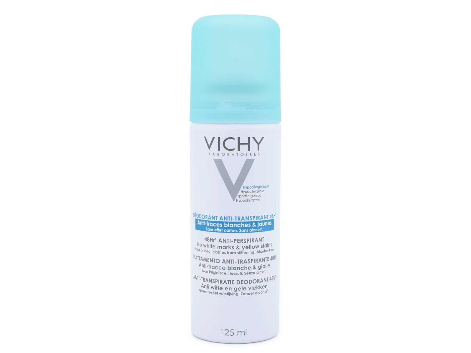 boksning pie væske Vichy Deodorant Anti-Transpirant 48Hr Anti-Traces Blanches & Jaunes 125ml