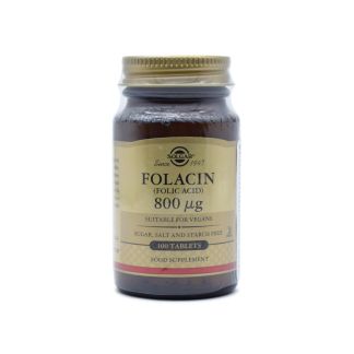  Solgar Folacin Folic Acid 800μg 100 ταμπλέτες