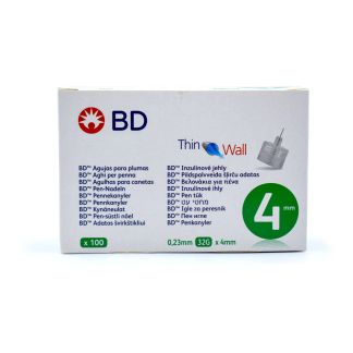BD Insulin Pen Needles Thin Wall 0,23mm 32G x 4mm 100 pcs