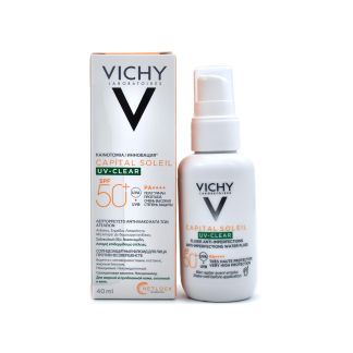 Vichy Capital Soleil UV Clear SPF50 Αντηλιακή Λοσιόν Προσώπου 40ml
