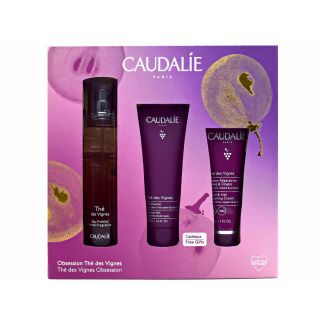 Caudalie The Des Vignes Fresh Fragrance 50ml & Shower Gel 50ml & Hand & Nail Repair Cream 30ml