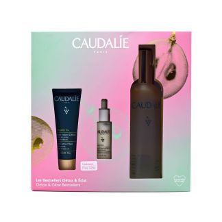 Caudalie Detox & Glow Bestsellers Set Beauty Elixir 100ml & Vinergetic C+ Mask 15ml & Vinoperfect Serum Complexion Correcting 10ml