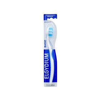 Elgydium Οδοντόβουρτσα Basic Μέτρια Άσπρο-Μπλε 3577056015991