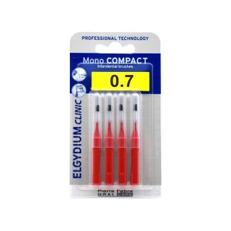 Elgydium Mono Compact 0.7 Κόκκινο 4 τμχ