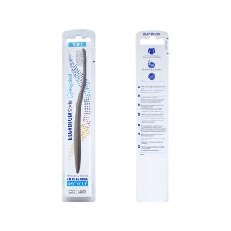 Elgydium Toothbrush Style Recycled Soft Grey 1 pcs 3577056025754