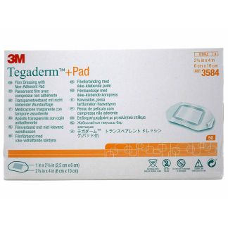 3M Tegaderm +Pad Film Dressing with Non Adherent Pad 6cm x 10cm 3584  1 film