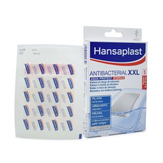 Hansaplast Antibacterial XXL Aqua Protect Med 8cm x 10cm 5 επιθέματα