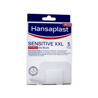 Hansaplast Sensitive XXL Αποστειρωμένα Αυτοκόλλητα Επιθέματα 8 x 10cm 5 τμχ