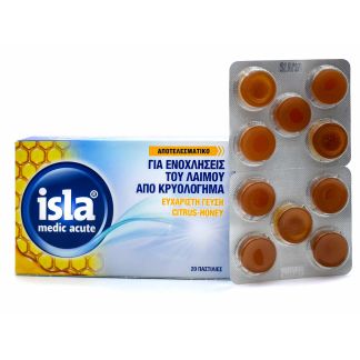 FarmaSyn Isla medic acute for Irritated Throat Citrus and Honey 20 pastilies