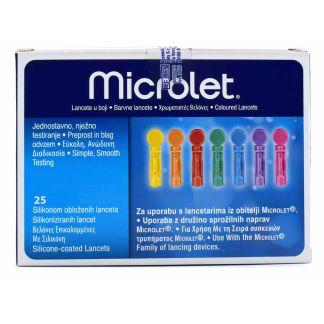 Ascensia Microlet Χρωματιστές Βελόνες 25 τμχ
