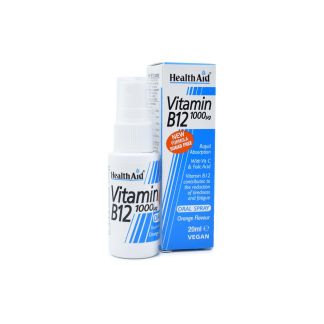 Health Aid Vitamin B12 1000μg Oral Spray Orange Flavour 20ml