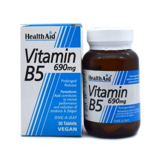 Health Aid Vitamin B5 Παντοθενικό οξύ 690mg 30 ταμπλέτες 