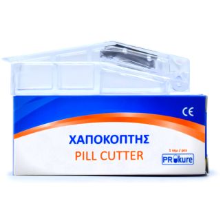 Ag Pharm Pill Case with Cutter in Transparent Color 1 unit