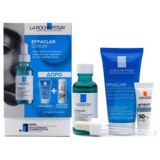La Roche Posay Effaclar Serum Ultra Concentrated 30ml & Purifyinf Foaming Gel 50ml & Anthelios Oil Correct SPF50+ 3ml