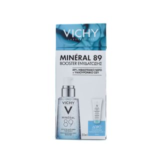 Vichy Mineral 89 Daily Booster Ενυδατική Τόνωση Προσώπου 50ml & Purete Thermale Γαλάκτωμα Καθαρισμού 3 σε 1 για Ευαίσθητες Επιδερμίδες 100ml