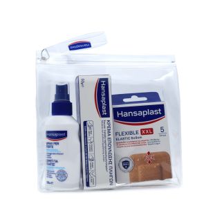 Hansaplast Treatment Kit Flexible XXL Elastic 5 pcs & Wound Spray 100ml & Healing Cream 50g