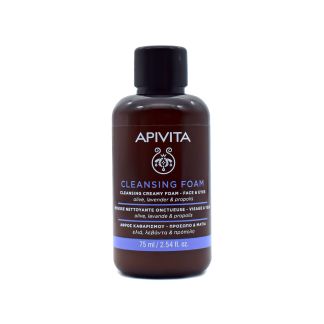 Apivita Cleansing Foam Face & Eyes Mini Αφρός Καθαρισμού Πρόσωπο & Μάτια 75ml 