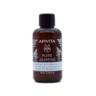 Apivita Body Shower Gel Pure Jasmine Mini Aφρόλουτρο με Aιθέρια Έλαια 75ml