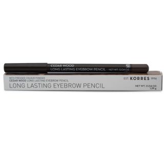 Korres Cedar Wood Long Lasting Eyebrow Pencil 01 Dark Shade 1.29g