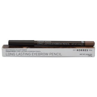 Korres Cedar Wood Long Lasting Eyebrow Pencil 02 Medium Shade 1.29g