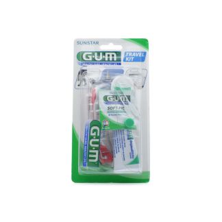 Sunstar Gum  Travel Kit 156 with Red Travel Toothbrush 070942901536