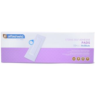 Karabinis Medical Alfashield Sterile Adhesive Pads 9cm x 30cm 50 patches