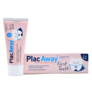 PlacAway First Teeth  Οδοντόκρεμα με Γεύση Βανίλια 2-6 Ετών 50ml