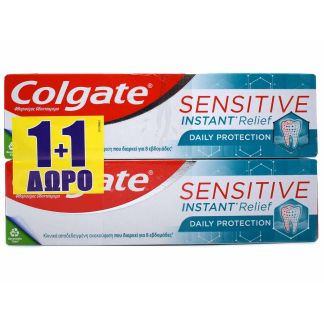 Colgate Sensitive Instant Relief Daily Protection Toothpaste 2 x 75ml