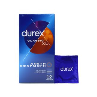 Durex Classic XL Άνετη Εφαρμογή 12 προφυλακτικά