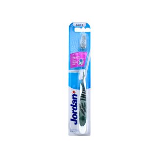 Jordan Toothbrush Individual Reach Soft White with Green leaves 7038516550361