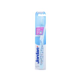 Jordan Individual Reach Toothbrush Medium Light blue - Transparent with Rhombuses 7038516550385