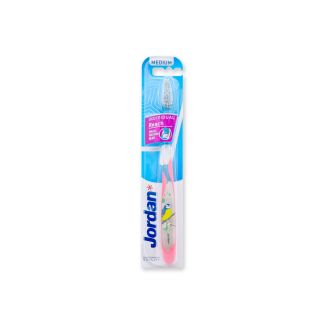 Jordan Individual Reach Toothbrush Medium Pink with Birds 7038516550385