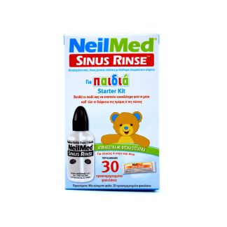 NeilMed Sinus Rinse Kids Starter Kit 30 φακελάκια + Ελαστική Φιάλη 120 ml 