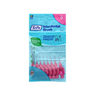  TePe Original Interdental Brush Size 0 0.4mm Pink 8 pcs