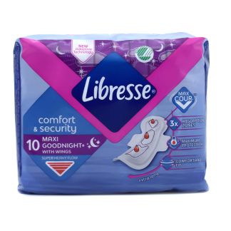 Libresse Confort & Security Maxi Goodnigth Liners with Wings 10 pads