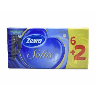 Zewa Softis Original Tissues 8 packs x 9 pcs