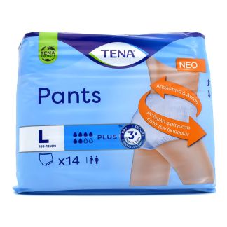 Tena Pants Plus Προστατευτικά Εσώρουχα Ακράτειας Large 14 pcs