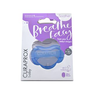 Curaprox Baby Breath Easy Πιπίλα 7 έως 18 μηνών Μπλε 1 τμχ