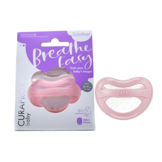 Curaprox Baby Breath Easy Soother 0 to 7 months Pink 1 piece