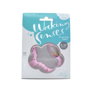 Curaprox Baby Waking Senses Teething Ring Pink from birth 1 piece