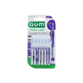 Sunstar Gum Trav-Ler Interdental Brush 1.2mm Purple 6pcs 