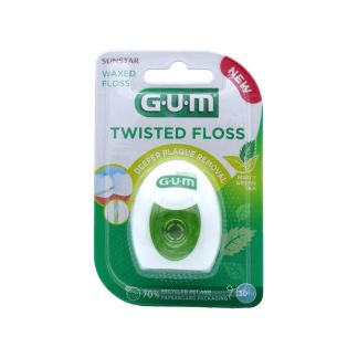 Sunstar Gum Twisted Floss Waxed 3500 Minty Green Tea 30m 1 pcs