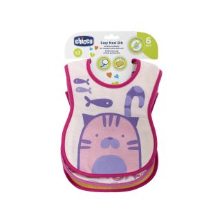 Chicco Easy Meal Bib from 6 months for Girls 3 pcs REF16301-10