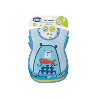 Chicco Easy Meal Σαλιάρα Υφασμάτινη  Αγόρι από 6 μηνών 3 τμχ REF16301-20