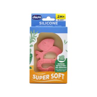 Chicco Teether Silicone Super Soft Pink from 2 months REF28110-10