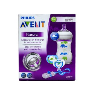 Philips Avent Elephant Patterned Gift Set 1m+ SCD627/01