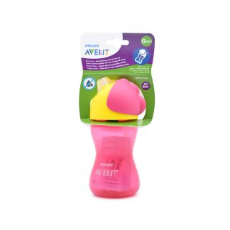Philips Avent Bendy Straw Cup 12m+ SCF798/02 Pink-Yellow 300ml
