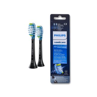Philips Sonicare C3 Premium Plaque Defence HX9042/33 Replacement Brush Heads Black 2 pcs