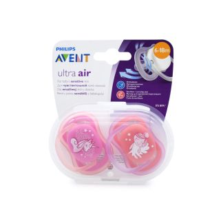 Philips Avent Ultra Air Pacifiers 6-18m SCF345/22 Pink 2 pcs